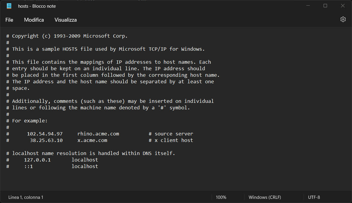 modificare file hosts windows 02