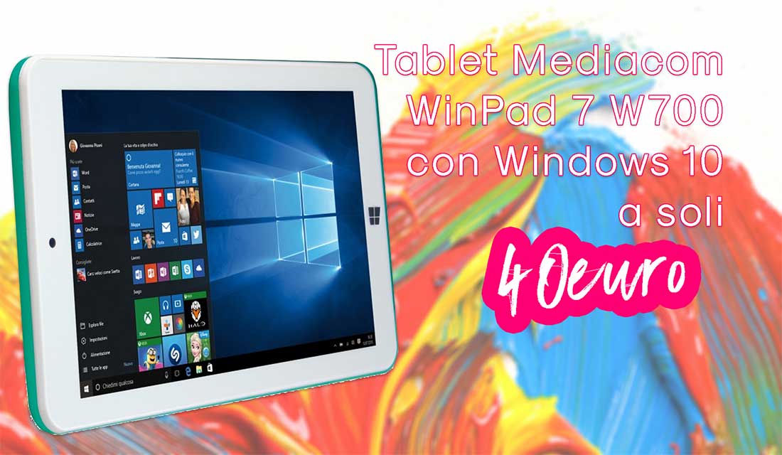Tablet Mediacom WinPad 7 W700 con Windows 10 a soli 40 euro!