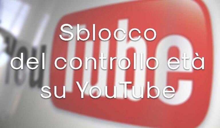 controllo eta youtube