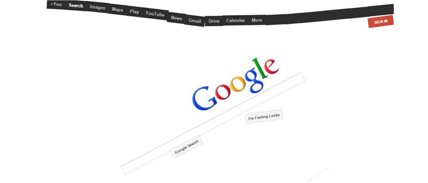Google in formato senza gravità