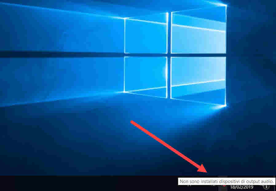 Risolvere l’errore “Non sono stati installati dispositivi di output audio” di Windows 10