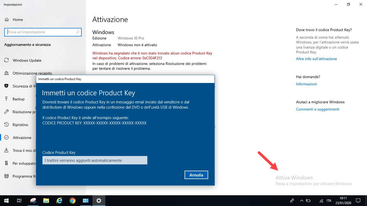 Utilizzare Windows 10 senza licenza e senza attivazione